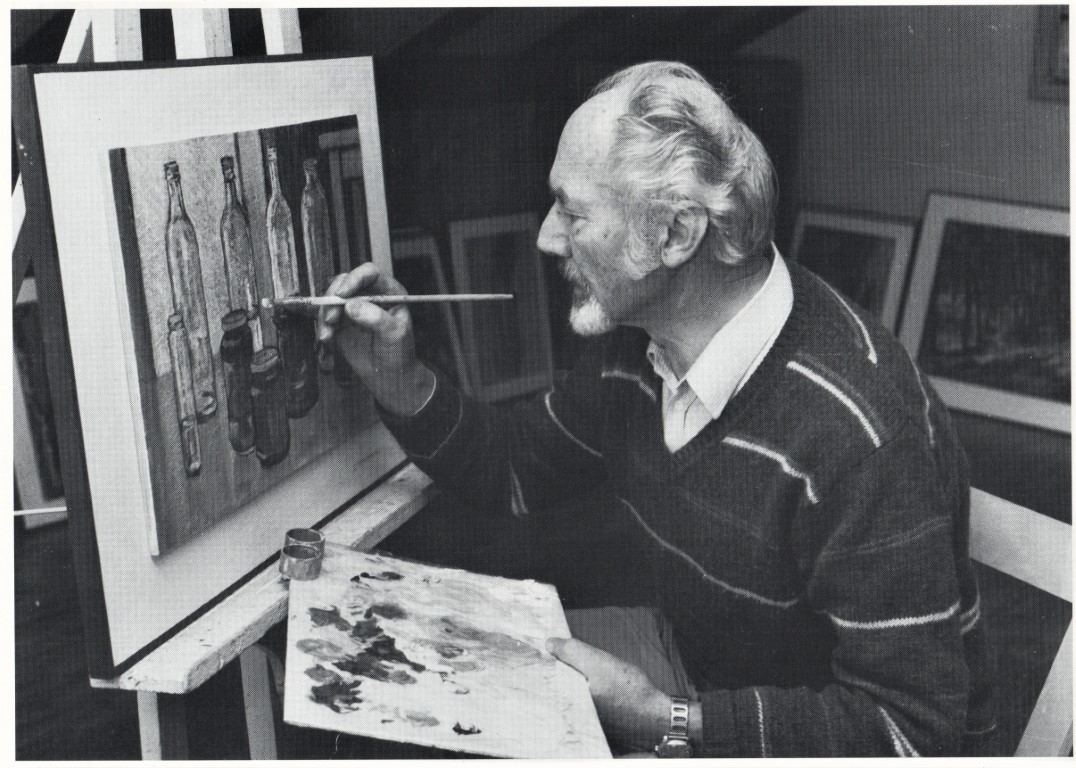 Woelpert Hermann Foto Durlangen beim Malen Atelier Oelmalerei Licht