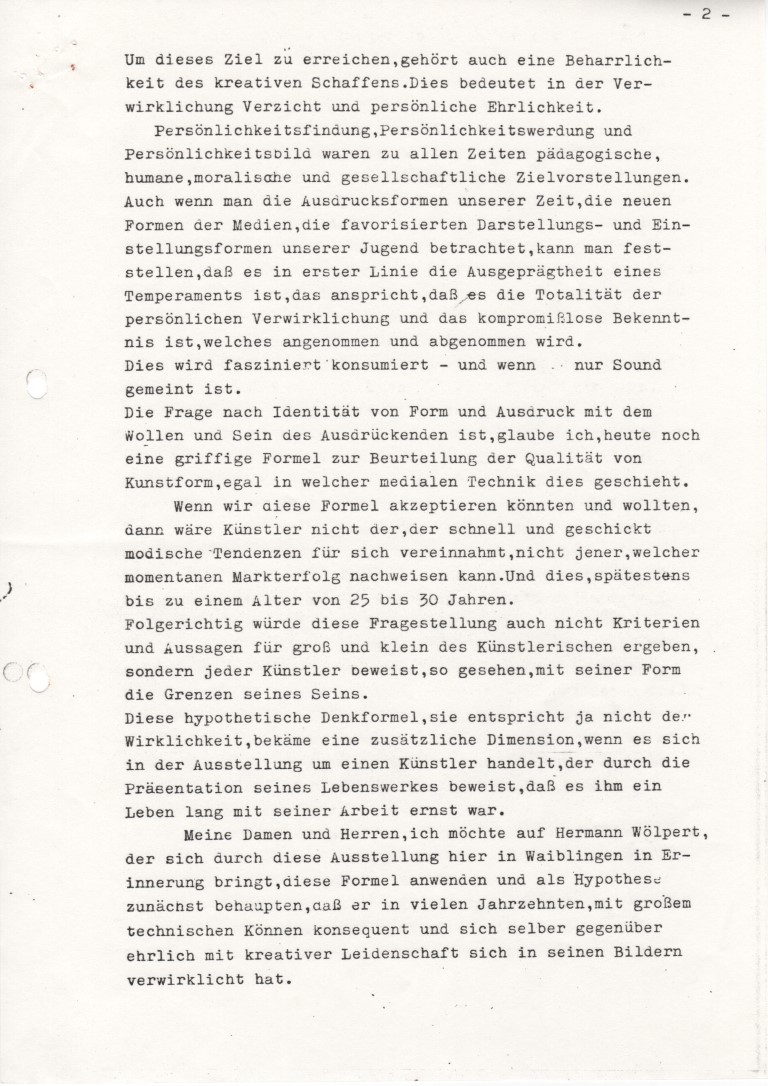 Woelpert Hermann Waiblingen Hans Martin Maier Ausstellung Juli 1984 2